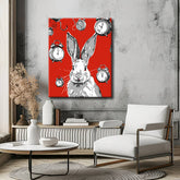 Painting by Numbers White Rabbit with Clocks